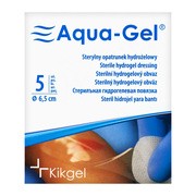 Aqua-Gel, opatrunek hydrożelowy, średnica 6,5 cm, 5 szt.        
