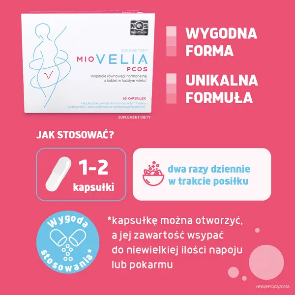 Миоинозитол Miovelia PCOS, с инулином и витаминами группы B, для женщин, 60 капсул — фото 6