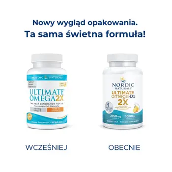 Nordic Naturals, Ultimate Omega 2X with Vitamin D3 2150 mg Lemon, kapsułki, 60 szt.