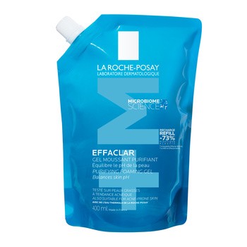 La Roche-Posay Effaclar Foaming Gel, żel oczyszczający dla skóry skłonnej do trądziku, uzupełnienie, 400 ml