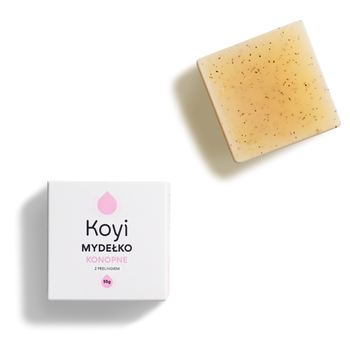 Koyi, mydełko konopne z peelingiem, 55 g