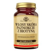Solgar Włosy Skóra Paznokcie z Biotyną, tabletki, 60 szt. https://azcdn.doz.pl/image/d/product/a2ca276e-scale-180x180.png
