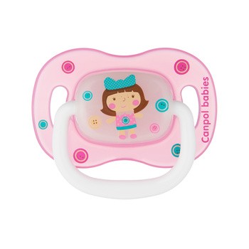 Canpol Babies Toys, smoczek uspokajający silikonowy symetryczny, 0-6 m, 1 szt.