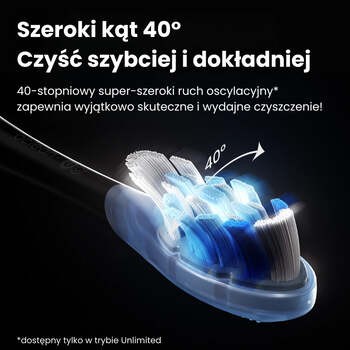 Oclean X Ultra 20, szczoteczka soniczna, czarna, 1 szt.