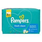 Pampers Fresh Clean, chusteczki nawilżane, 3 x 52 szt. (156 szt.) https://azcdn.doz.pl/image/d/product/163ef82e-scale-180x180.png