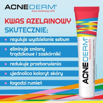 Acne-Derm, krem przeciwtrądzikowy i wybielający, 20 g