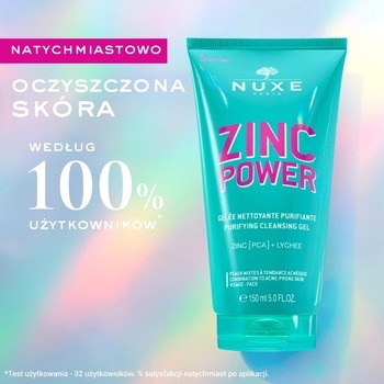Nuxe Zinc Power, oczyszczający żel do mycia twarzy, 150 ml