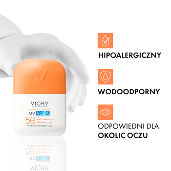 Vichy Capital Soleil, fluid nawilżający SPF50 PA+++, 50 ml