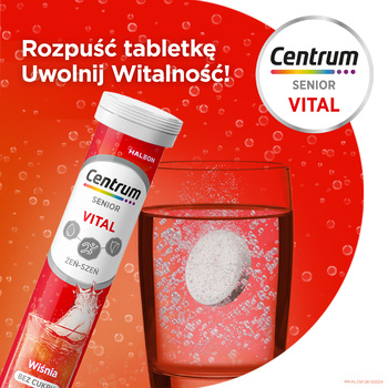 Centrum Vital Senior, tabletki musujące, smak wiśniowy, 20 szt.
