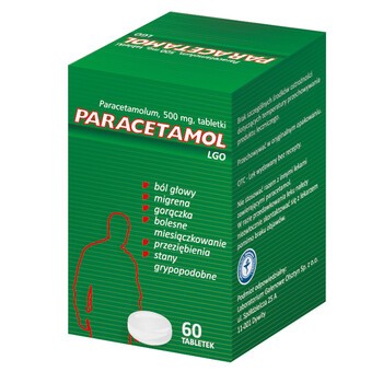 Paracetamol  LGO, 500 mg, tabletki, 60 szt.
