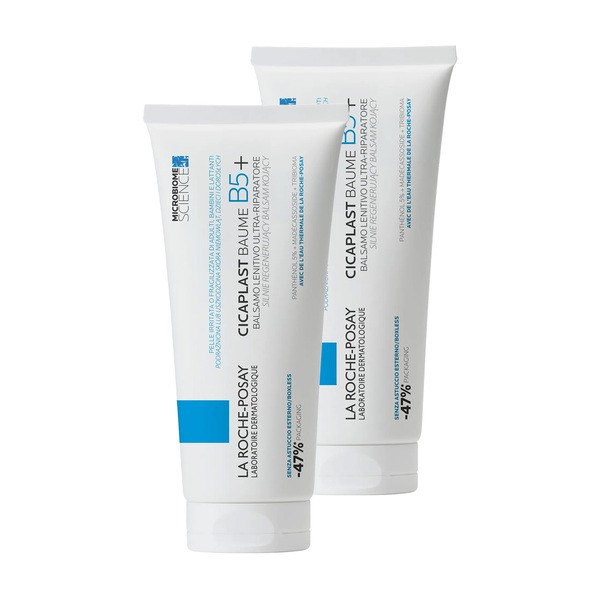 La Roche-Posay Zestaw 2 x La Roche-Posay Cicaplast Baume B5+, balsam kojący do twarzy i ciała, 100 ml