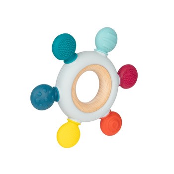 Canpol Babies, gryzak drewniano-silikonowy dla niemowląt STER, 1 szt.