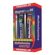 alt Zestaw Promocyjny Zdrovit Magnez + Witamina B6, tabletki musujące, 24 szt.+ Zdrovit Multiwitamina, 20 szt. GRATIS