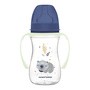 Canpol Babies Easy Start, Sleepy Koala, butelka szeroka antykolkowa ze świecącymi uchwytami, niebieska, 240 ml, 1 szt.