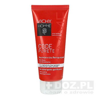 Vichy Homme Code Purete, żel oczyszczający, 100 ml