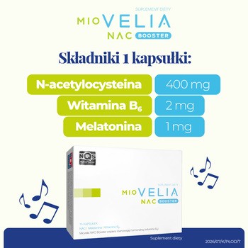 NutroPharma Miovelia NAC Booster, kapsułki, 15 szt.