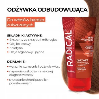 Farmona Radical, Odżywka odbudowująca do włosów bardzo zniszczonych, 150 ml