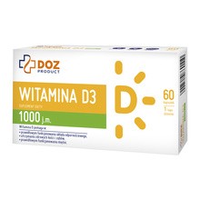 DOZ PRODUCT Witamina D3 1000 j.m., kapsułki, 60 szt.