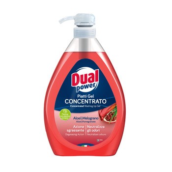 Dual Power, koncentrat do mycia naczyń, aloes & granat, 1 l