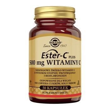 Solgar Ester-C Plus, 500 mg witaminy C, kapsułki, 50 szt.