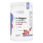 Osavi Kolagen Hydrolizowany typu I & III, proszek, smak wiśnia - truskawka, 660 g
