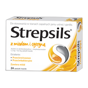 Strepsils z miodem i cytryną, pastylki twarde, 24 szt.