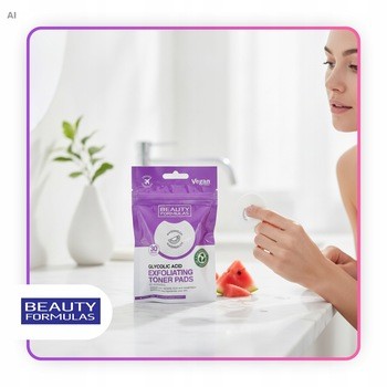 Beauty Formulas, złuszczające płatki z kwasem glikolowym i ekstraktem z arbuza, 30 szt.