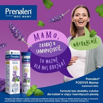 Prenalen Positive Mama, tabletki musujące, smak mango - trawa cytrynowa, 20 szt.