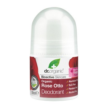 Dr.Organic Rose Otto, dezodorant w kulce z organicznym olejkiem różanym, 50 ml