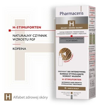 Zestaw Pharmaceris H, specjalistyczny szampon stymulujący wzrost włosów, 250 ml + preparat do intensywnej kuracji stymulującej wzrost włosów, 125 ml