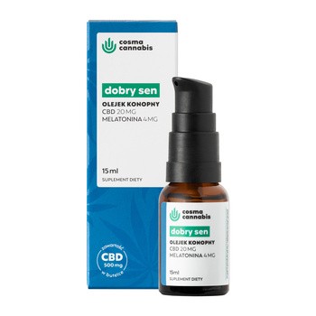Cosma cannabis: dobry sen, olejek konopny, 20 mg CBD, 15 ml