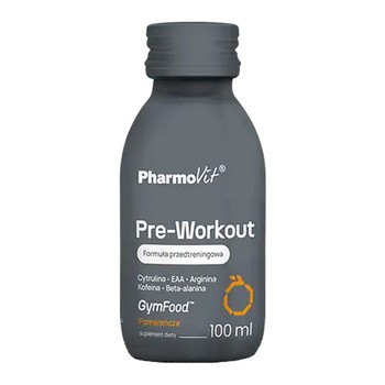 Pharmovit GymFood Pre-Workout, płyn, smak pomarańczowy, 100 ml