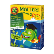 Mollers Omega-3 Rybki, żelki, smak owocowy, 36 szt.