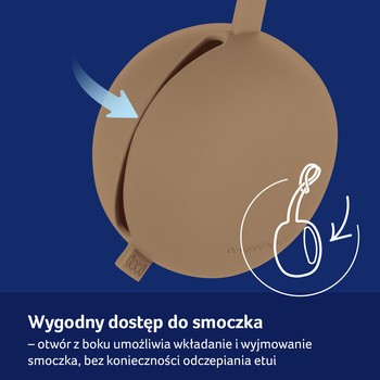 Lovi, silikonowe etui na smoczek, Granola, 1 szt.