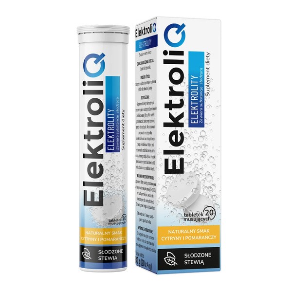 Elektrolity tabletki musujące 20 szt. [ElektroliQ] - ElektroliQ