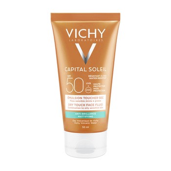 Vichy Capital Soleil, krem do twarzy matujący, SPF 50, 50 ml