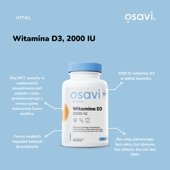 Osavi Omega-3 Olej Rybi 1000 mg, kapsułki, 120 szt.
