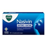 Nasivin Zatoki i Katar, 200 mg + 30 mg, tabletki powlekane, 24 szt.