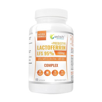 Wish Laktoferyna LFS 95% 100 mg  Complex + Prebiotyk, kapsułki, 60szt.