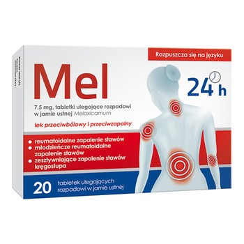 Mel, 7,5 mg, tabletki ulegające rozpadowi w jamie ustnej, 20 szt.