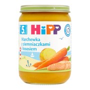 HiPP, Marchewka z ziemniaczkami i łososiem, po 5. m-cu, 190 g