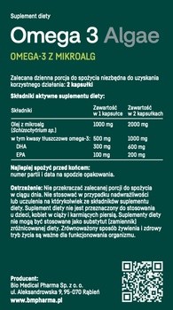Omega 3 Algae, kapsułki miękkie, 60 szt.