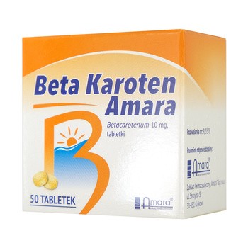 Beta karoten Amara, tabletki, 10 mg, 50 szt.