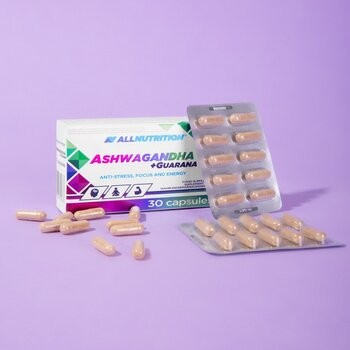 Allnutrition Ashwagandha+guarana, kapsułki, 30 szt.