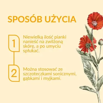 Sylveco, Nagietkowa pianka myjąca do twarzy, 150 ml