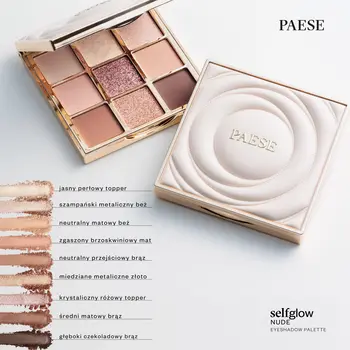 Paese Selfglow, paleta cieni Rose Nude, 12 g