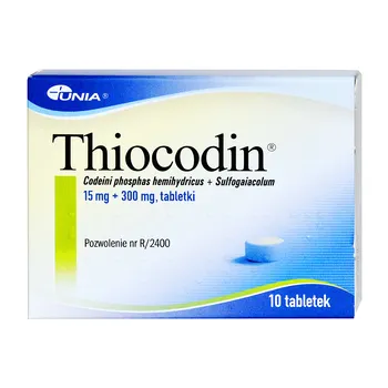 Thiocodin 15 mg + 300 mg 10 tabletek [Unia]