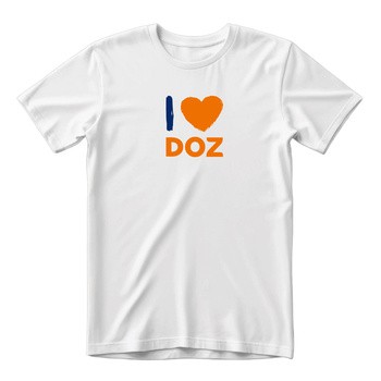 Koszulka bawełniana "I love DOZ", damska, rozmiar M
