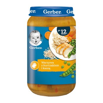 Gerber Junior, warzywa z kurczakiem i kaszą, 250 g 