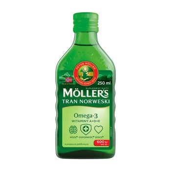 Mollers Tran Norweski, aromat jabłkowy, 250 ml